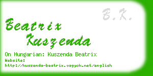 beatrix kuszenda business card